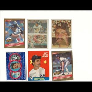 1986 Topps Donruss Fleer Don Mattingly New York Yankees Lot Star Sportflics 3D